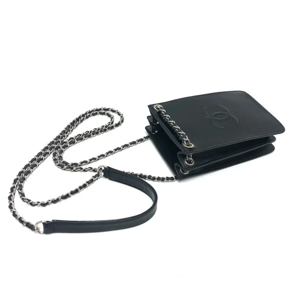 CHANEL Black Logo Shoulder Bag